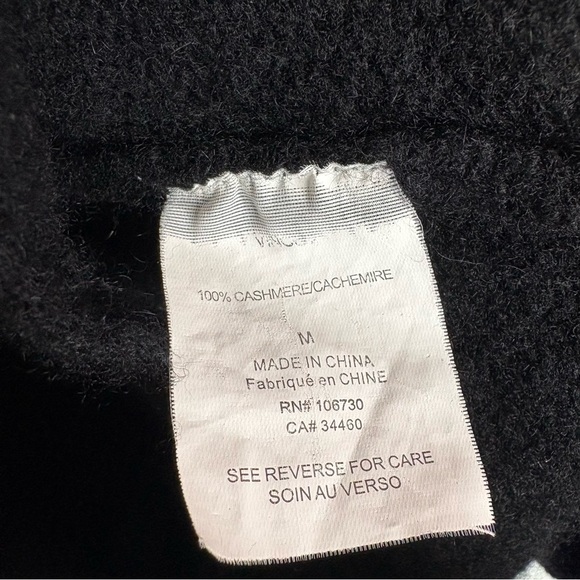 Vince Cashmere Cardigan Knit Sweater Shawl Collar women’s size medium black - Picture 3 of 4